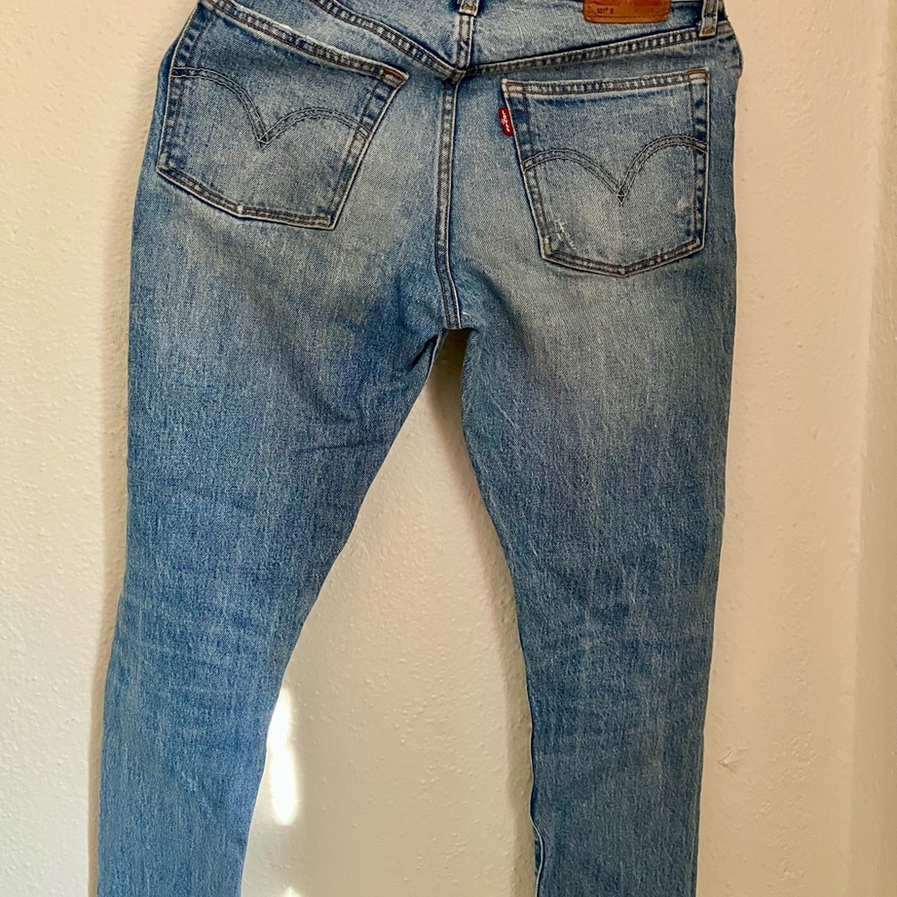 Levi's Slim Fit Distressed Light Blue Jeans